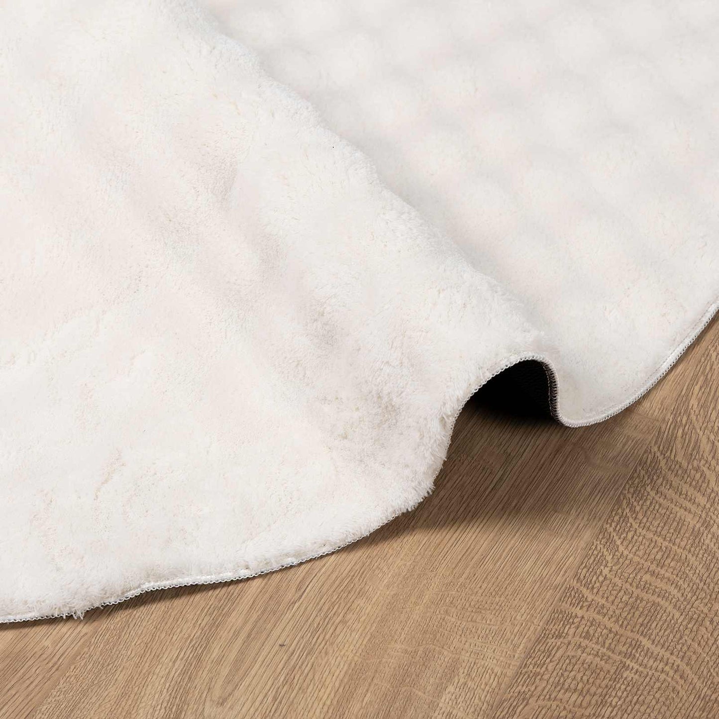 Area Rugs Round SIROLO Cream Ø 120 CM Polyester