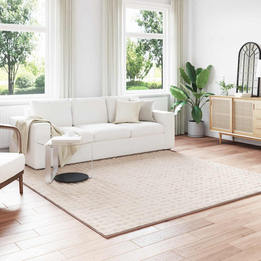 Area Rugs Square SIROLO Beige 240 x 240 cm Polyester