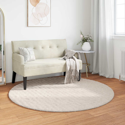 Area Rugs Round SIROLO Beige Ø 120 CM Polyester