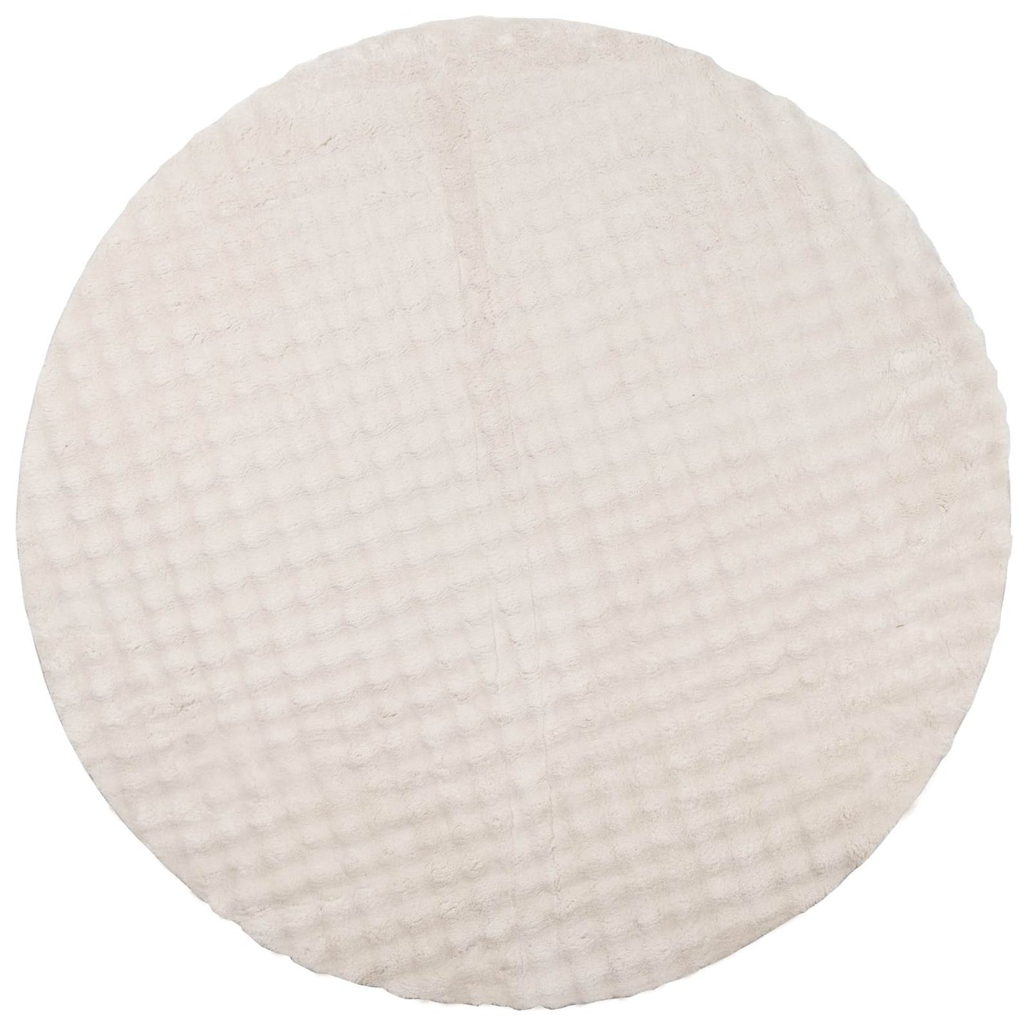 Area Rugs Round SIROLO Beige Ø 120 CM Polyester
