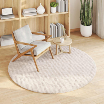 Area Rugs Round SIROLO Beige Ø 200 CM Polyester