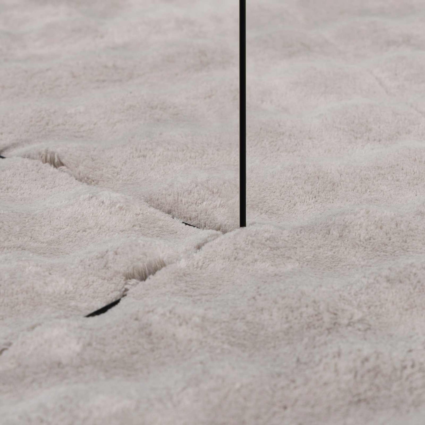 Area Rugs Square SIROLO Sand 240 x 240 cm Polyester
