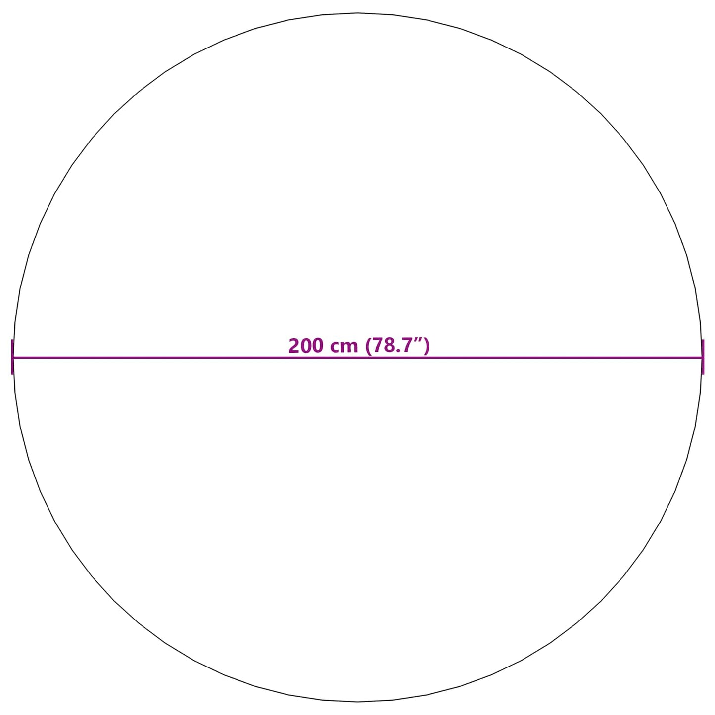 Area Rugs Round SIROLO Sand Ø 200 CM Polyester