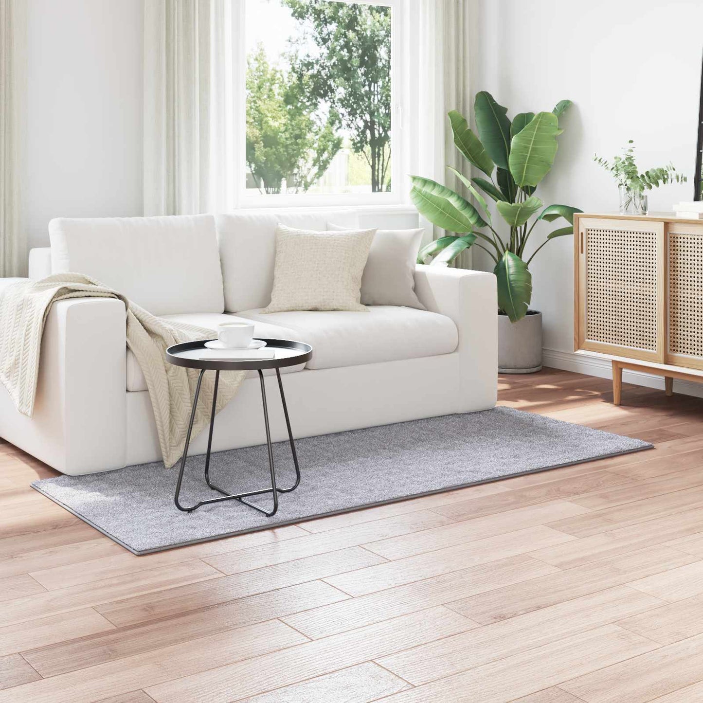 Area Rugs Rectangular SIROLO Grey 200 x 80 cm Polyester