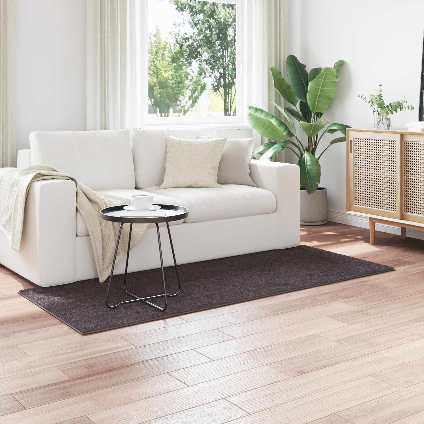 Area Rugs Rectangular SIROLO Anthracite 200 x 80 cm Polyester