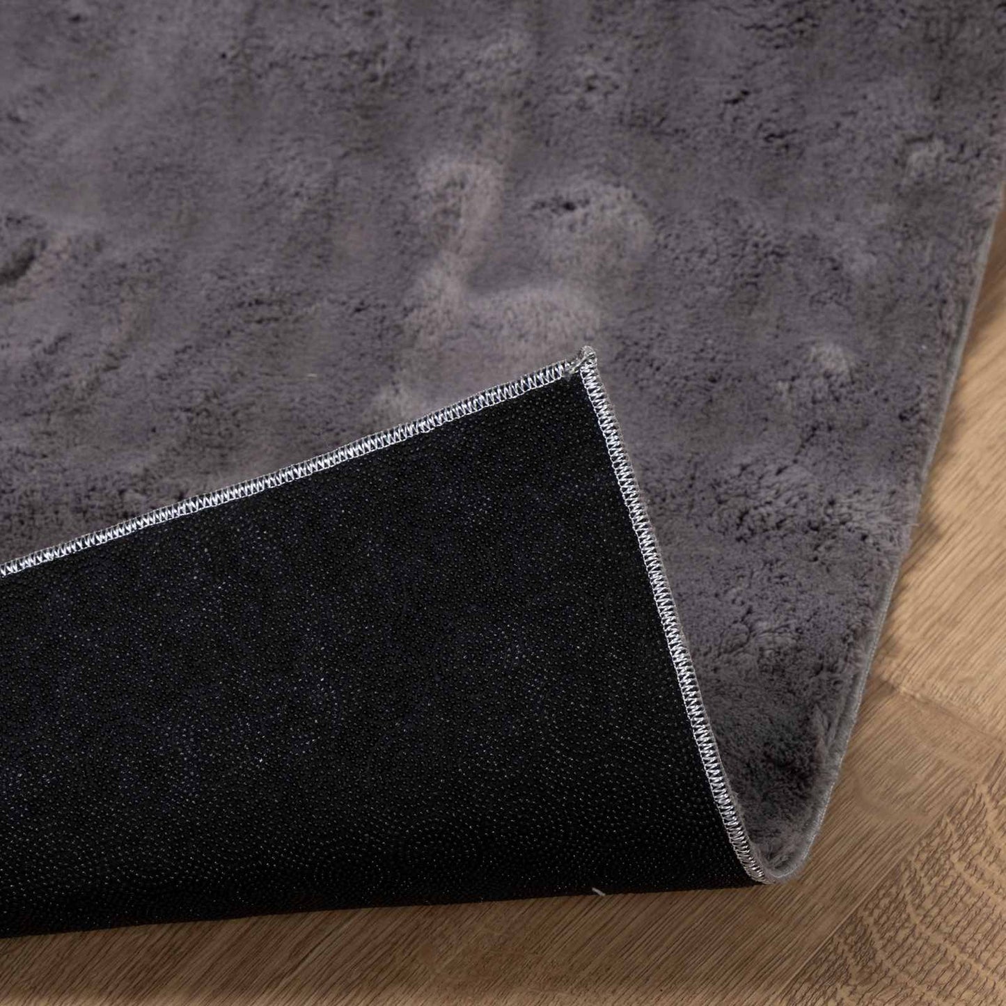 Area Rugs Rectangular SIROLO Anthracite 170 x 120 cm Polyester