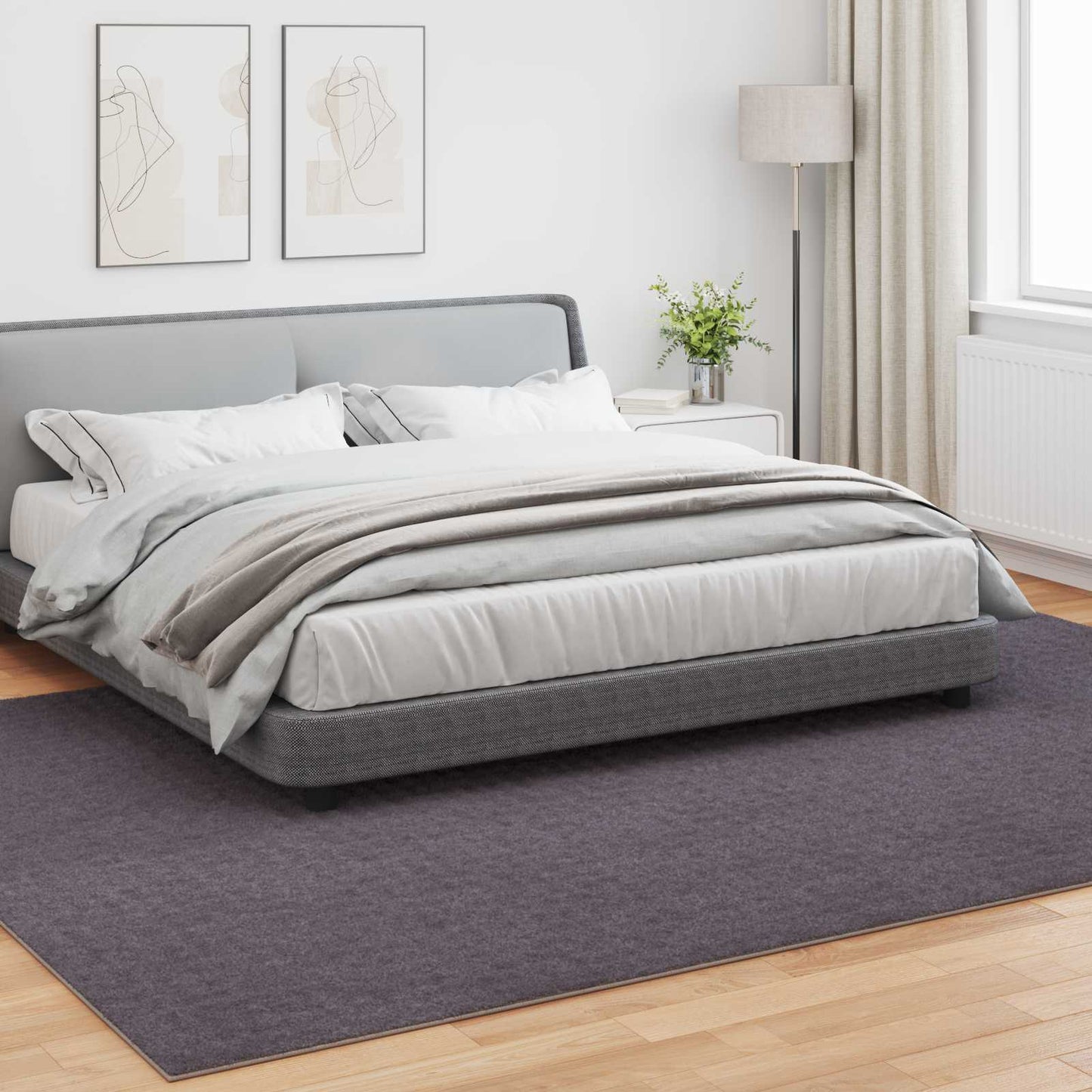 Area Rugs Rectangular SIROLO Anthracite 280 x 200 cm Polyester