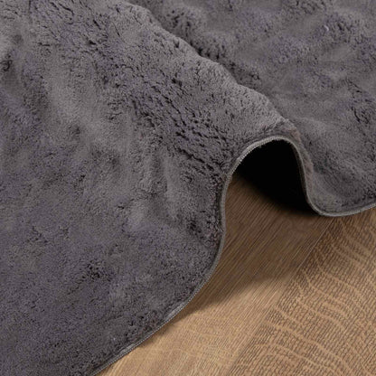 Area Rugs Square SIROLO Anthracite 120 x 120 cm Polyester
