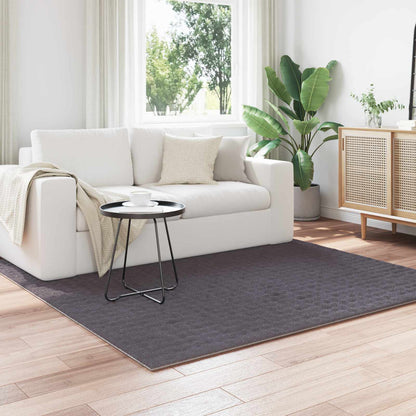 Area Rugs Square SIROLO Anthracite 120 x 120 cm Polyester