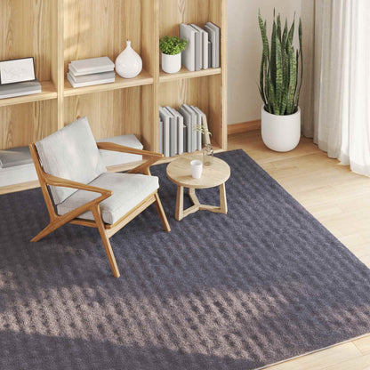 Area Rugs Square SIROLO Anthracite 120 x 120 cm Polyester