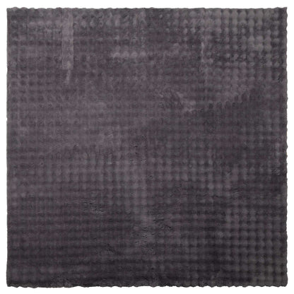 Area Rugs Square SIROLO Anthracite 120 x 120 cm Polyester