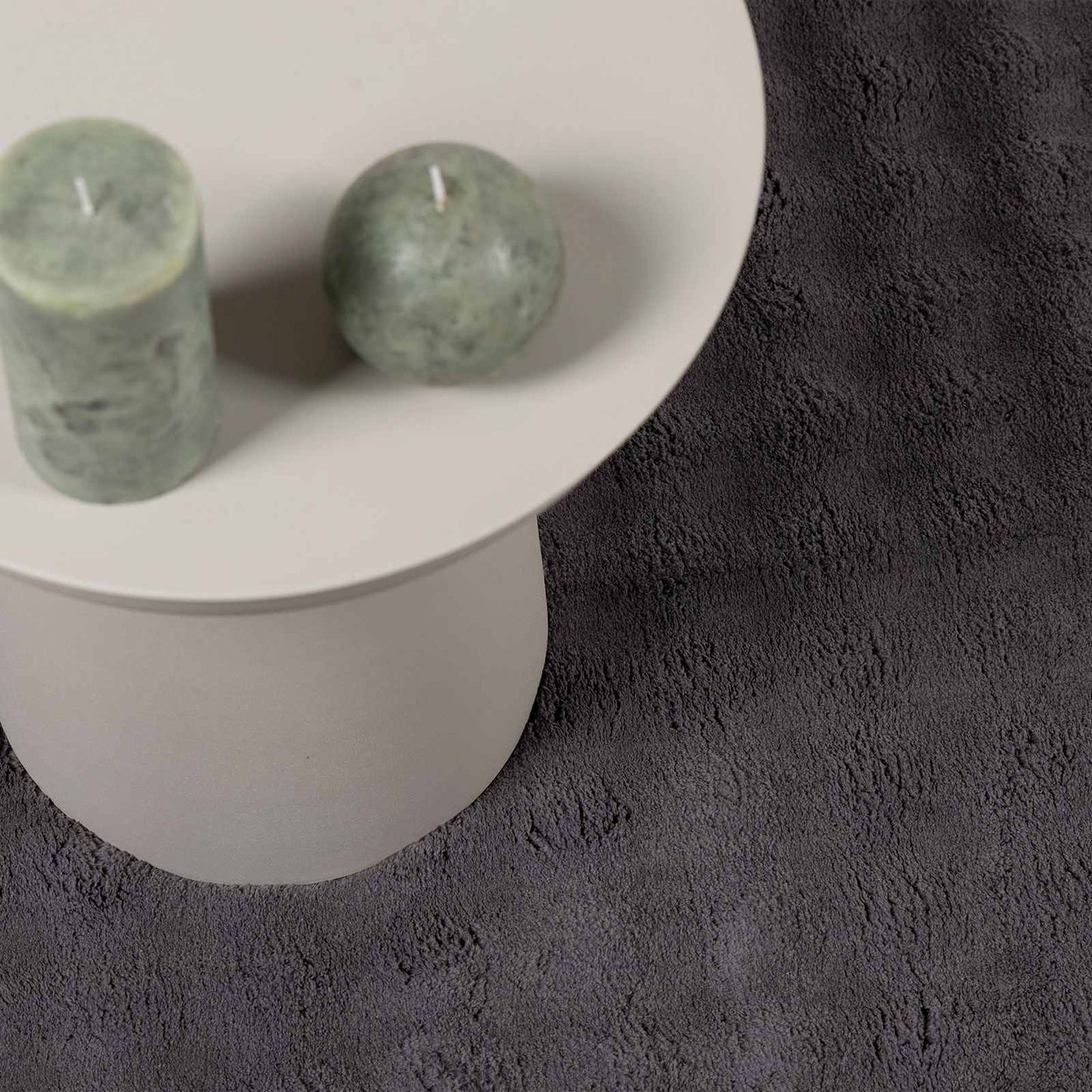 Area Rugs Round SIROLO Anthracite Ø 120 CM Polyester