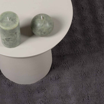 Area Rugs Round SIROLO Anthracite Ø 120 CM Polyester