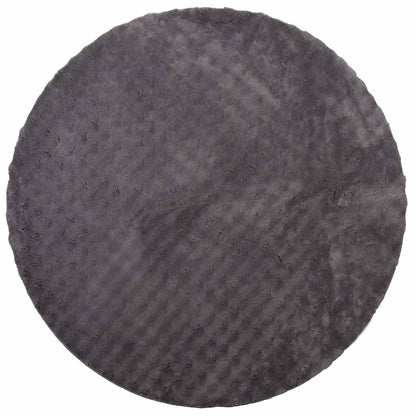 Area Rugs Round SIROLO Anthracite Ø 120 CM Polyester
