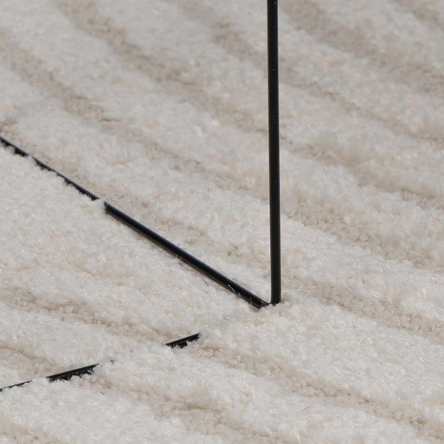 Area Rugs Square GALATI Cream 200 x 200 cm Polyester