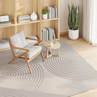 Area Rugs Square GALATI Cream 200 x 200 cm Polyester
