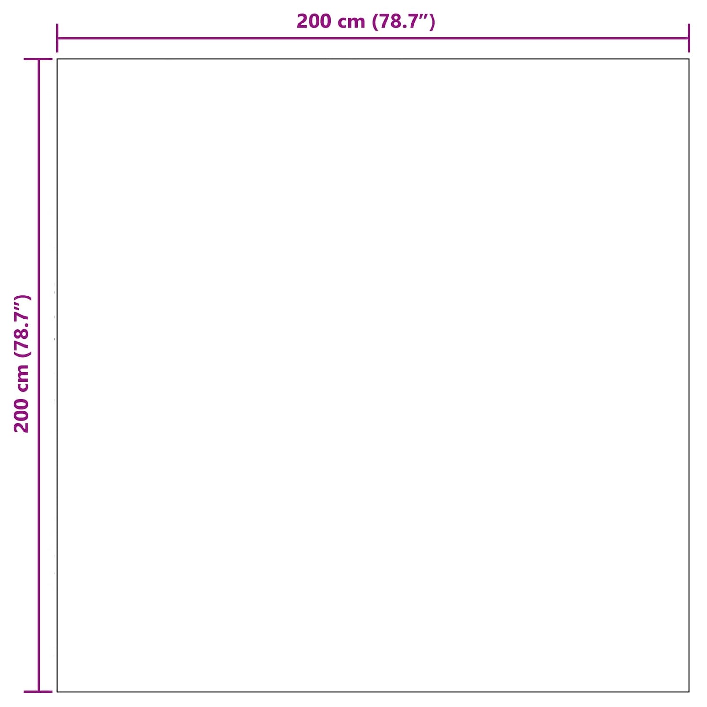 Area Rugs Square GALATI Cream 200 x 200 cm Polyester
