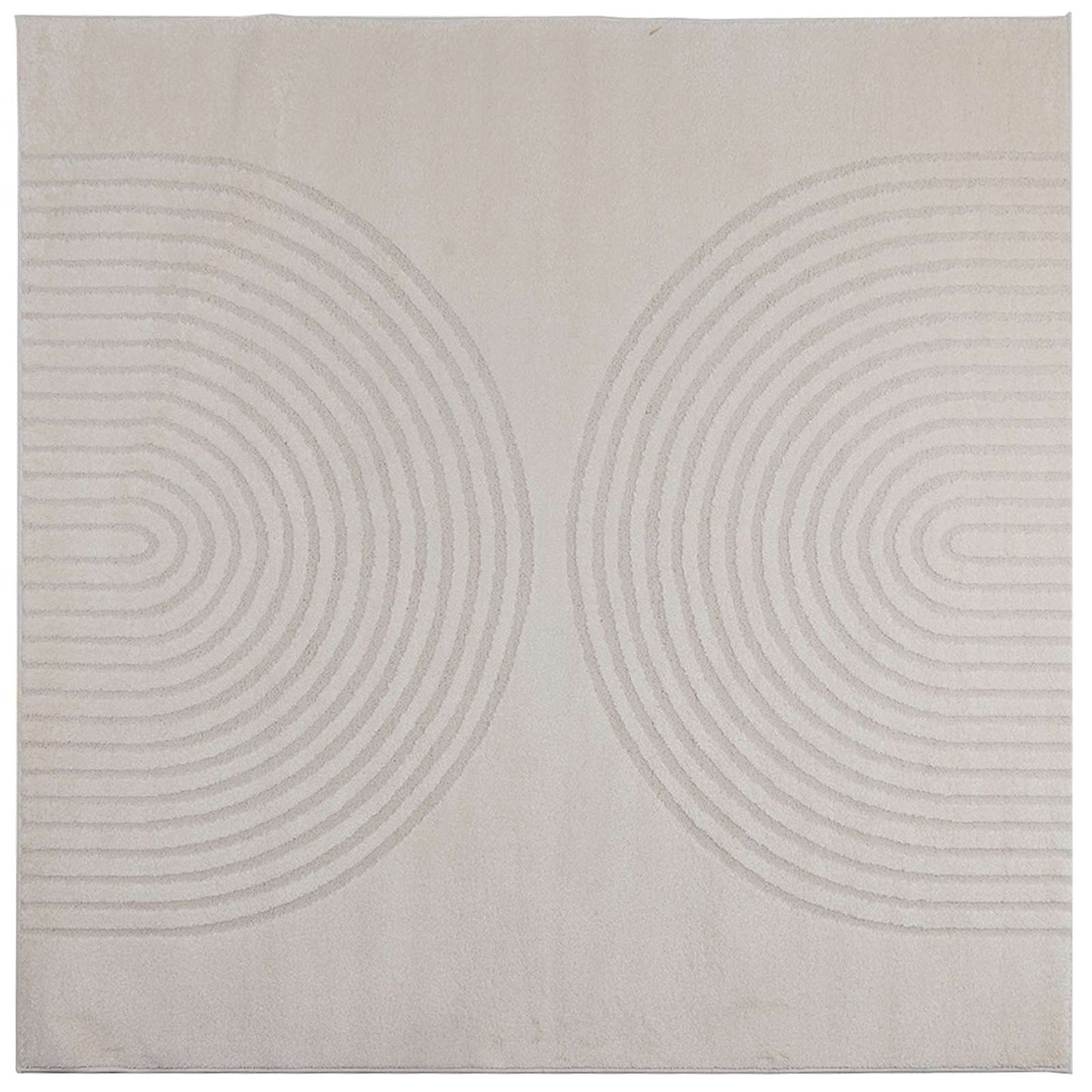 Area Rugs Square GALATI Cream 200 x 200 cm Polyester