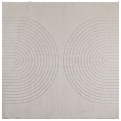 Area Rugs Square GALATI Cream 200 x 200 cm Polyester