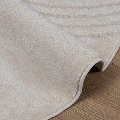 Area Rugs Round GALATI Cream Ø 120 CM Polyester