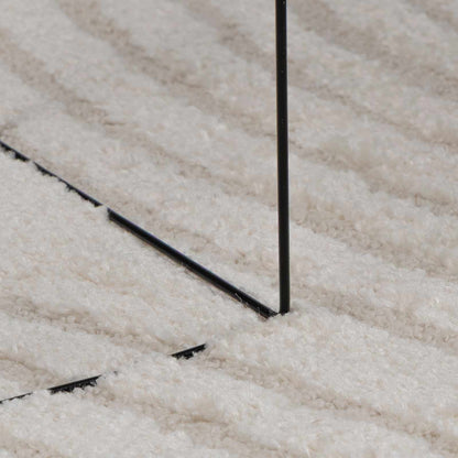 Area Rugs Round GALATI Cream Ø 200 CM Polyester