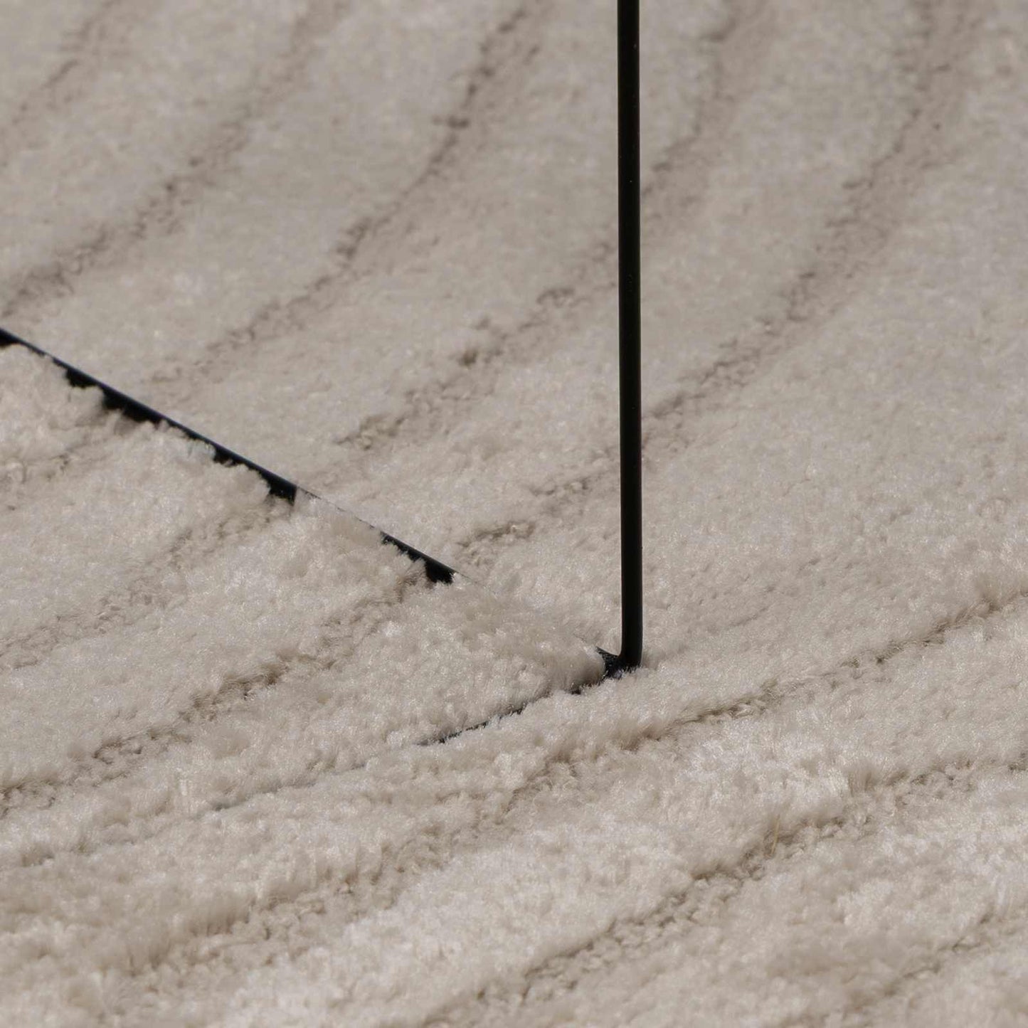Area Rugs Square GALATI Beige 120 x 120 cm Polyester
