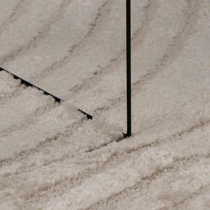 Area Rugs Square GALATI Beige 120 x 120 cm Polyester