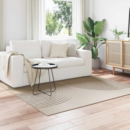 Area Rugs Square GALATI Beige 120 x 120 cm Polyester