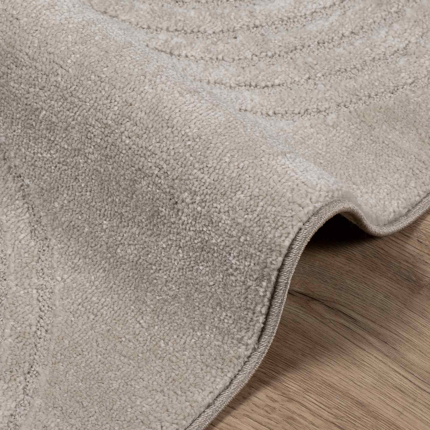 Area Rugs Square GALATI Beige 200 x 200 cm Polyester