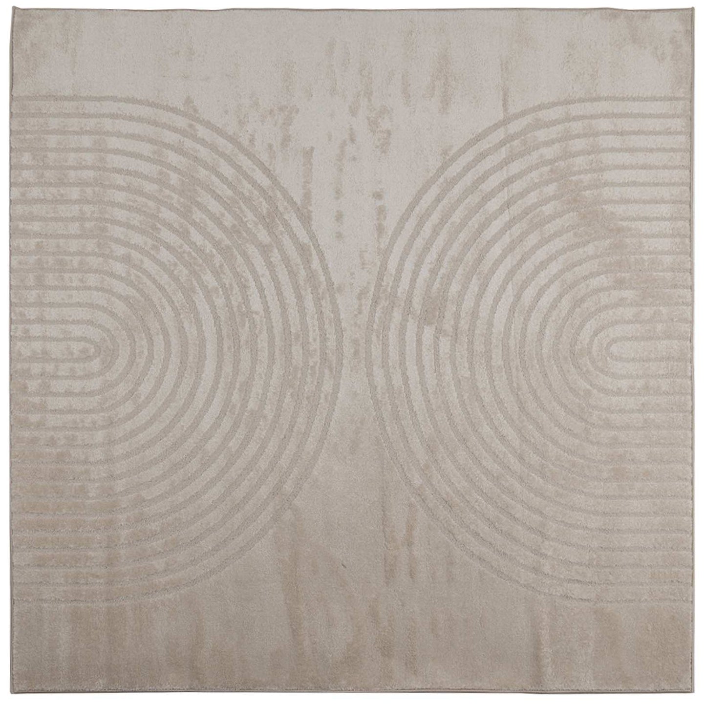 Area Rugs Square GALATI Beige 200 x 200 cm Polyester