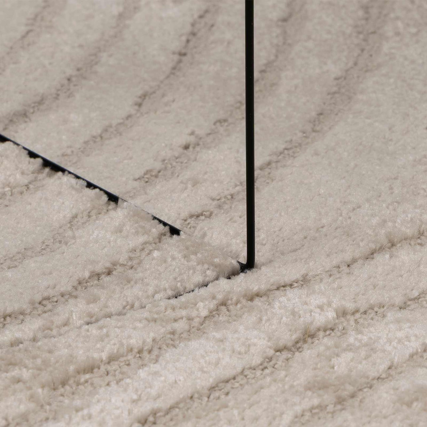 Area Rugs Round HUARTE Beige Ø 120 CM Polyester