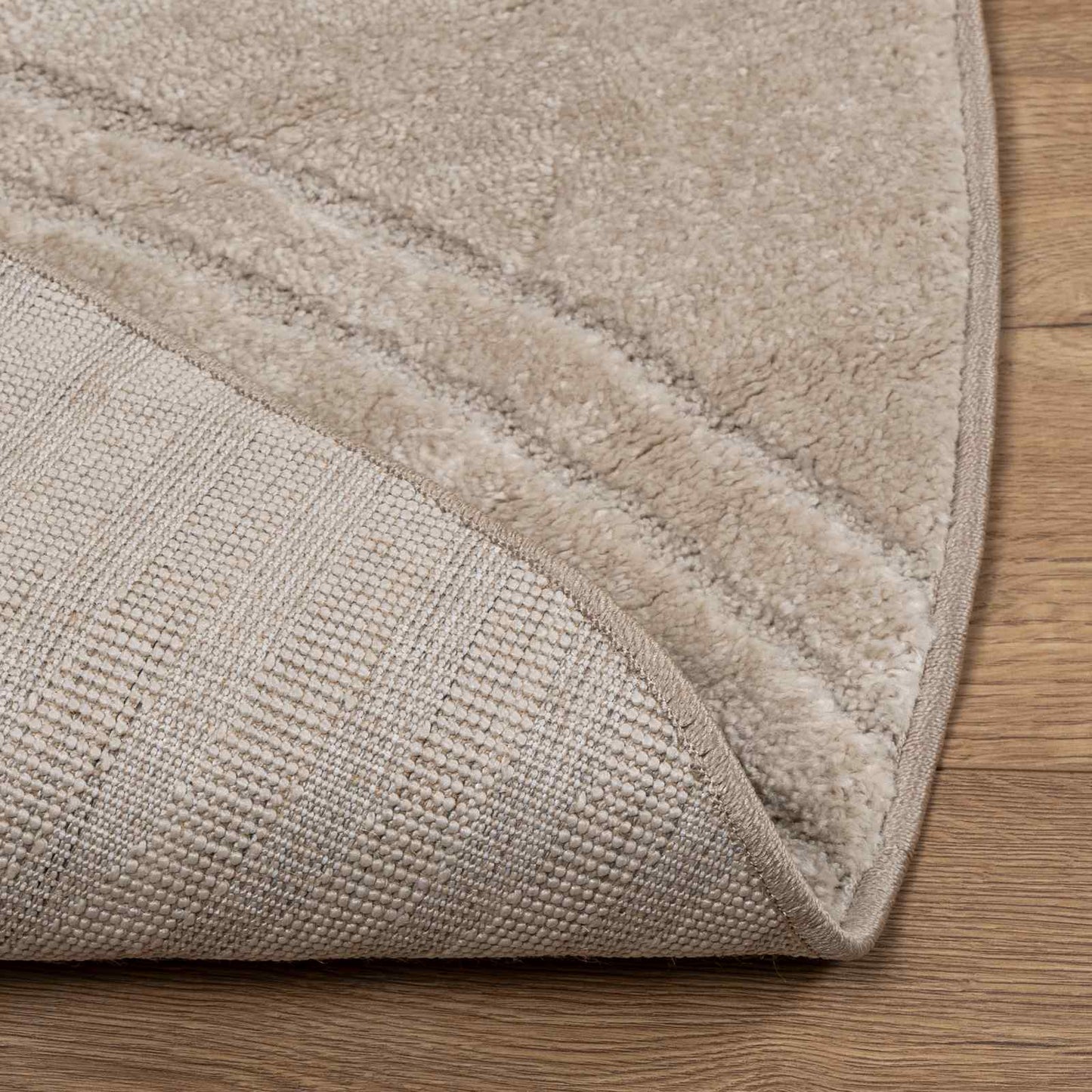 Area Rugs Round HUARTE Beige Ø 200 CM Polyester