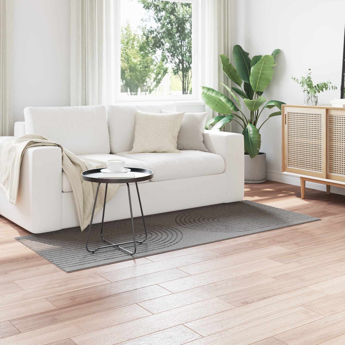 Area Rugs Rectangular HUARTE Grey 150 x 80 cm Polyester