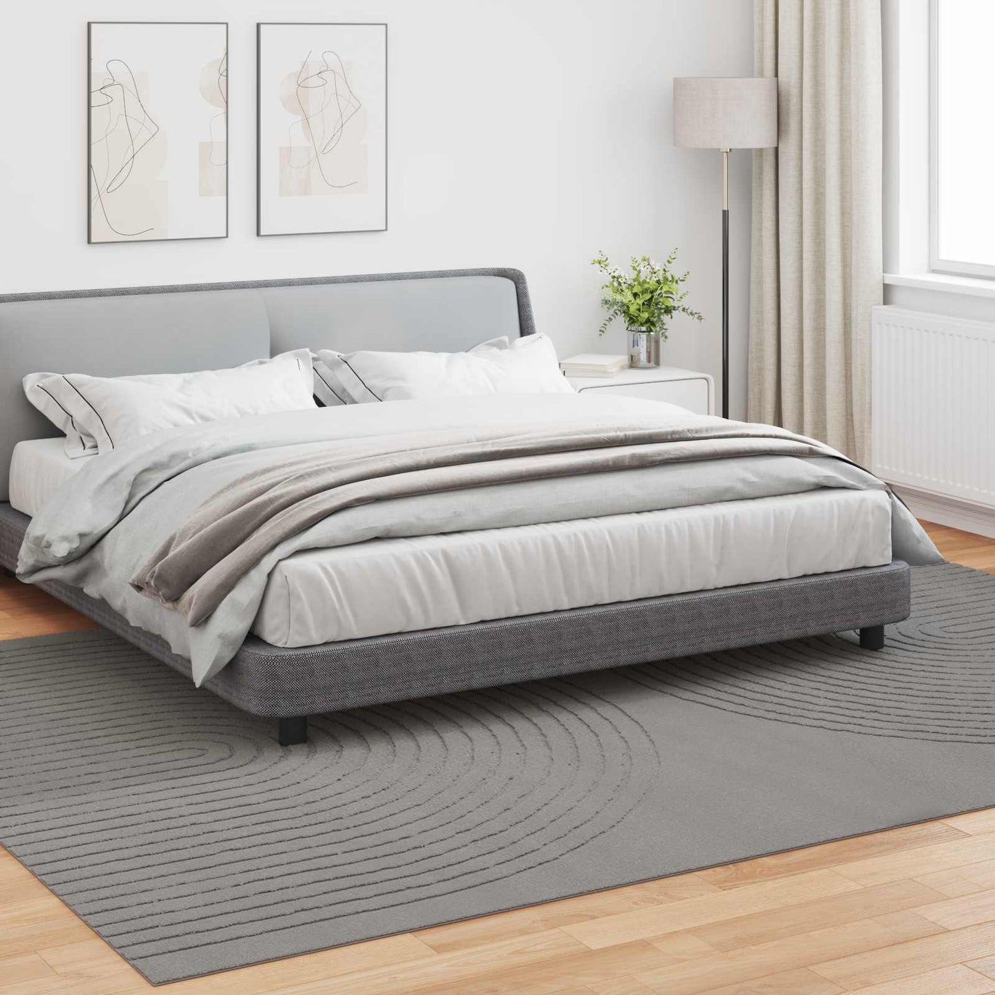 Area Rugs Rectangular GALATI Grey 340 x 240 cm Polyester