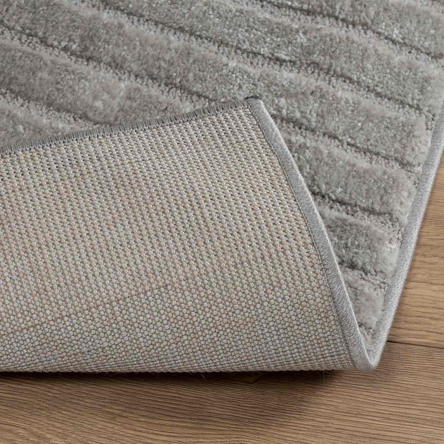 Area Rugs Square GALATI Grey 120 x 120 cm Polyester