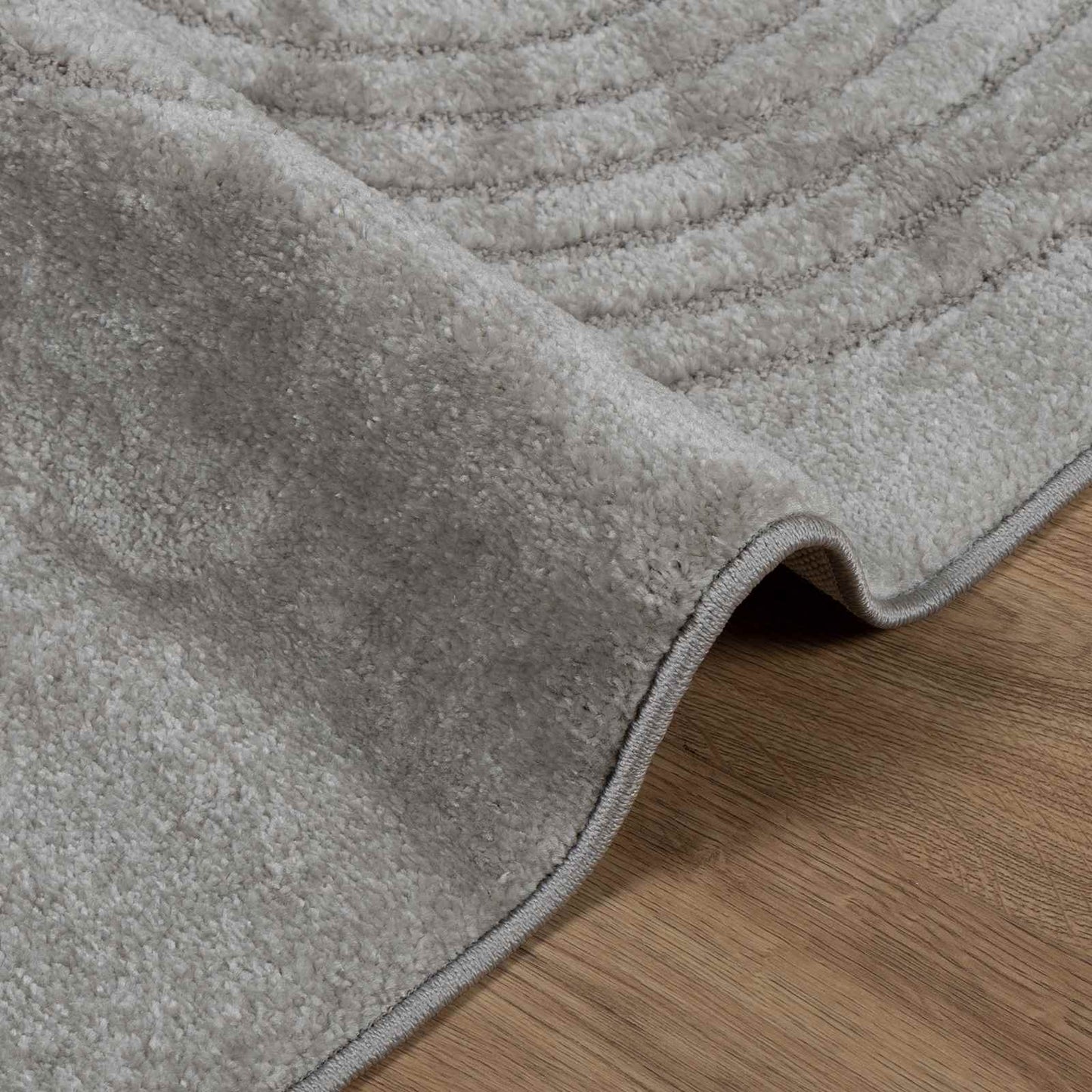 Area Rugs Square GALATI Grey 120 x 120 cm Polyester
