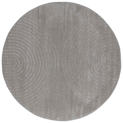 Area Rugs Round GALATI Grey Ø 120 CM Polyester