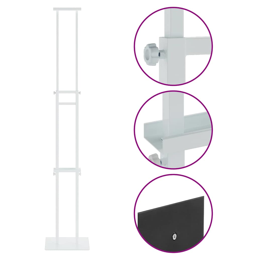 Trade Show Displays 2 pcs White 30 x 23.5 x 210 cm Steel