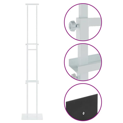 Trade Show Displays 2 pcs White 30 x 23.5 x 210 cm Steel