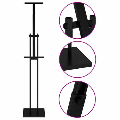 Trade Show Displays 2 pcs Black 26.5 x 26.5 x 150 cm Steel