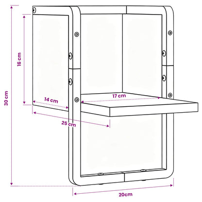 Wall Shelf Artisian Oak 20 x 25 x 30 cm Engineered Wood