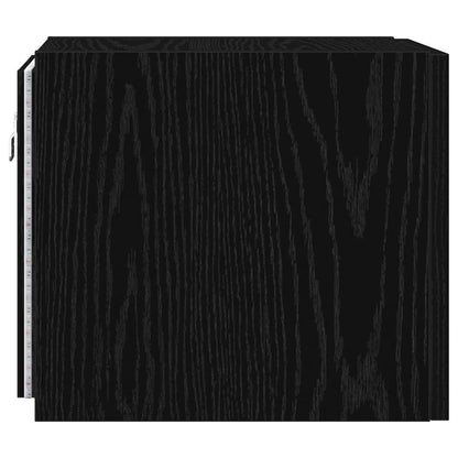 TV Wall Cabinet Black Oak 30.5 x 35 x 30 cm Engineered Wood