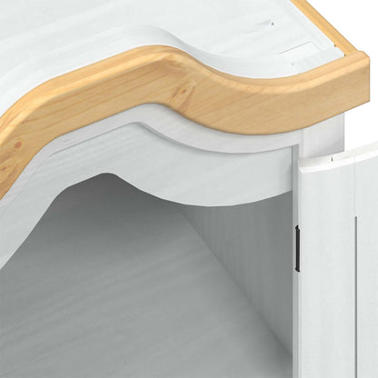 Wardrobes with Shelf White 55 x 52 x 170 cm Solid Pine Wood
