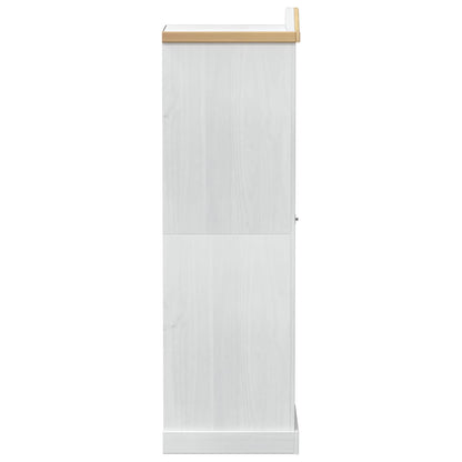 Wardrobes with Shelf White 55 x 52 x 170 cm Solid Pine Wood