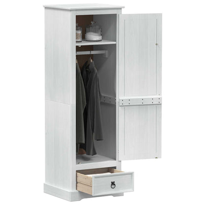 Wardrobes with Drawer White 55 x 50 x 170 cm Solid Pine Wood