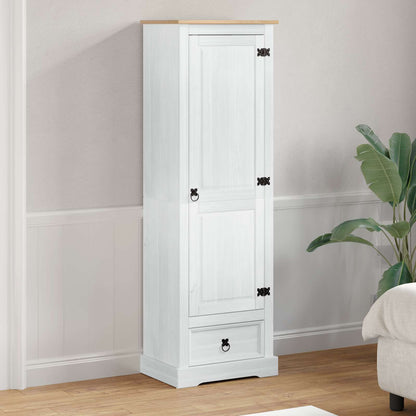 Wardrobes with Drawer White 55 x 38 x 170 cm Solid Pine Wood