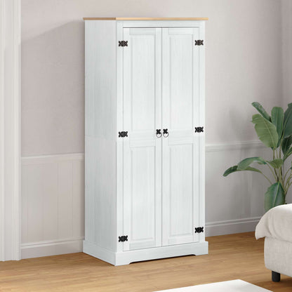 Wardrobes with Shelf White 76 x 50 x 170 cm Solid Pine Wood