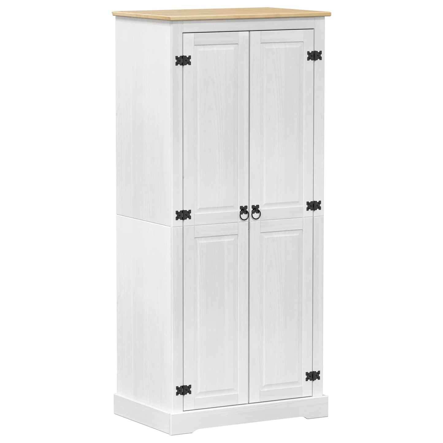 Wardrobes with Shelf White 76 x 50 x 170 cm Solid Pine Wood
