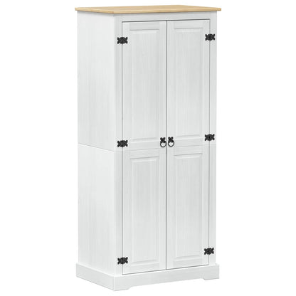 Wardrobes with Shelf White 76 x 50 x 170 cm Solid Pine Wood