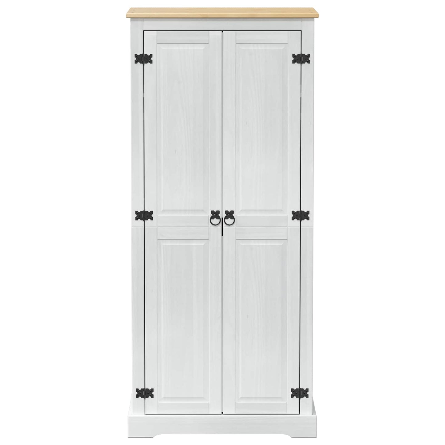 Wardrobes with Shelf White 76 x 50 x 170 cm Solid Pine Wood